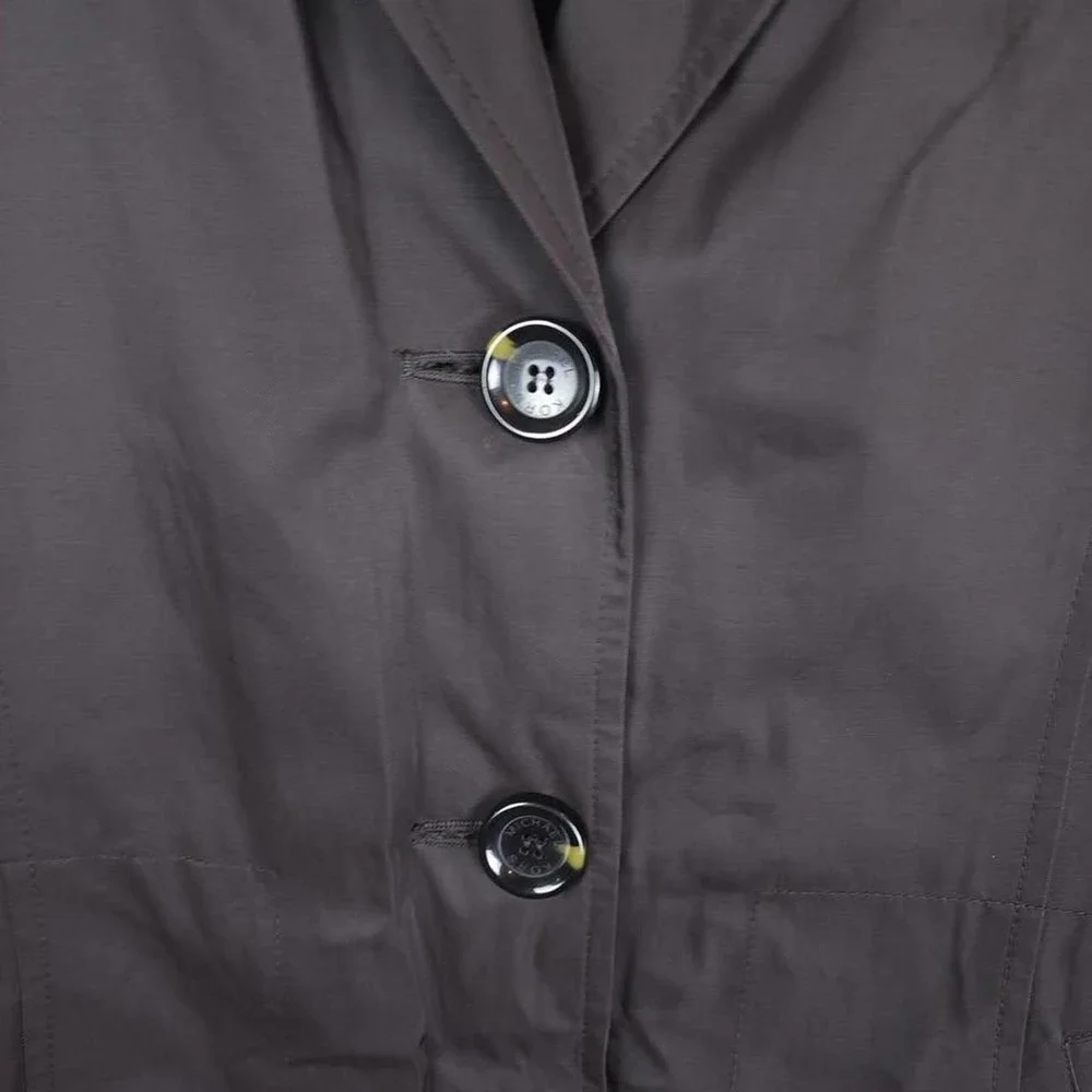 Michael Kors Womens Petite Trench Coat Espresso Brown Removable Liner PP‎